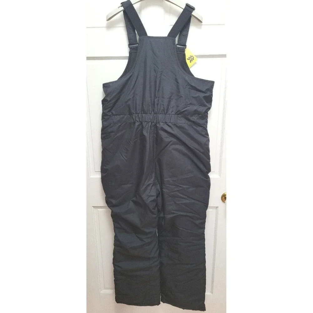 All In Motion Men's Water/Wind Resistant Full Snow Bib - Black - Large